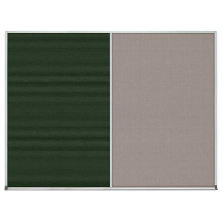 United Visual Products Single Door Radius Corkboard, 18"x24", Sat, UV7000RC-SATIN-FORBO UV7000RC-SATIN-FORBO